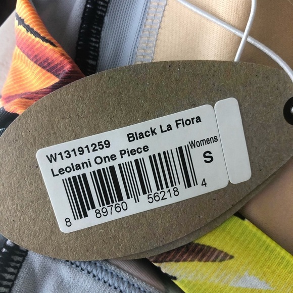 PRANA NWT LEOLANI SWIMSUIT BLACK LA FLORA SMALL - Picture 8 of 11
